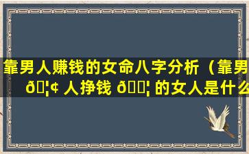 靠男人赚钱的女命八字分析（靠男 🦢 人挣钱 🐦 的女人是什么心态）